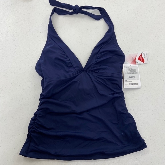Athleta Shirrendipity Halter Tankini Top Blue NWT - Picture 7 of 12